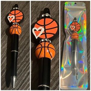 Basketball beaded focal pen